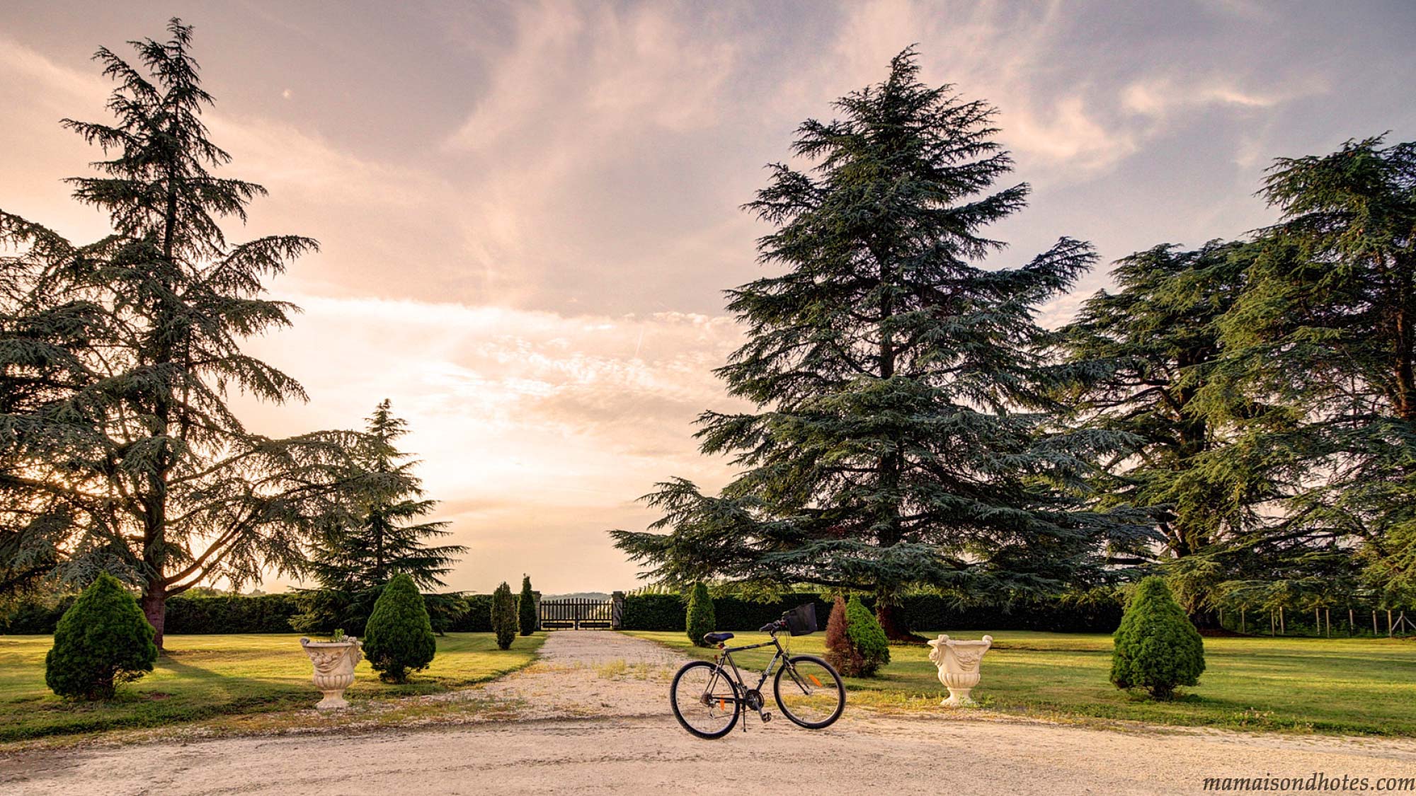 The driveway as seen from the Chateau